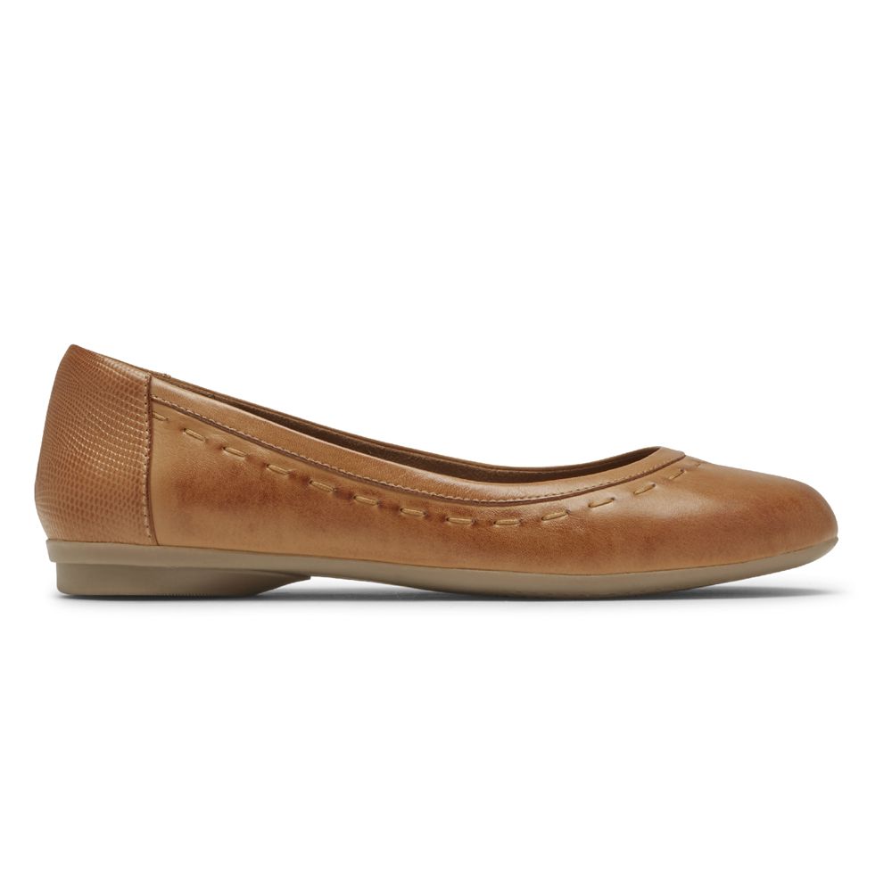 Rockport Cobb Hill Maiika Flat - Womens Ballet - Brown - NZ (WLB-206534)